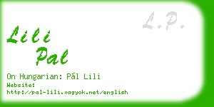 lili pal business card